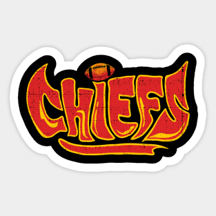 Chiefs - typography vintage Sticker